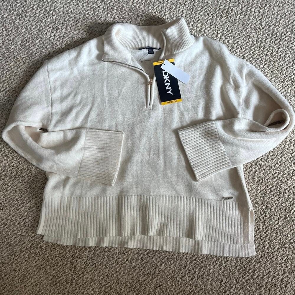 BRAND NEW DKNY Pullover 1/4 Zip Sweater Medium